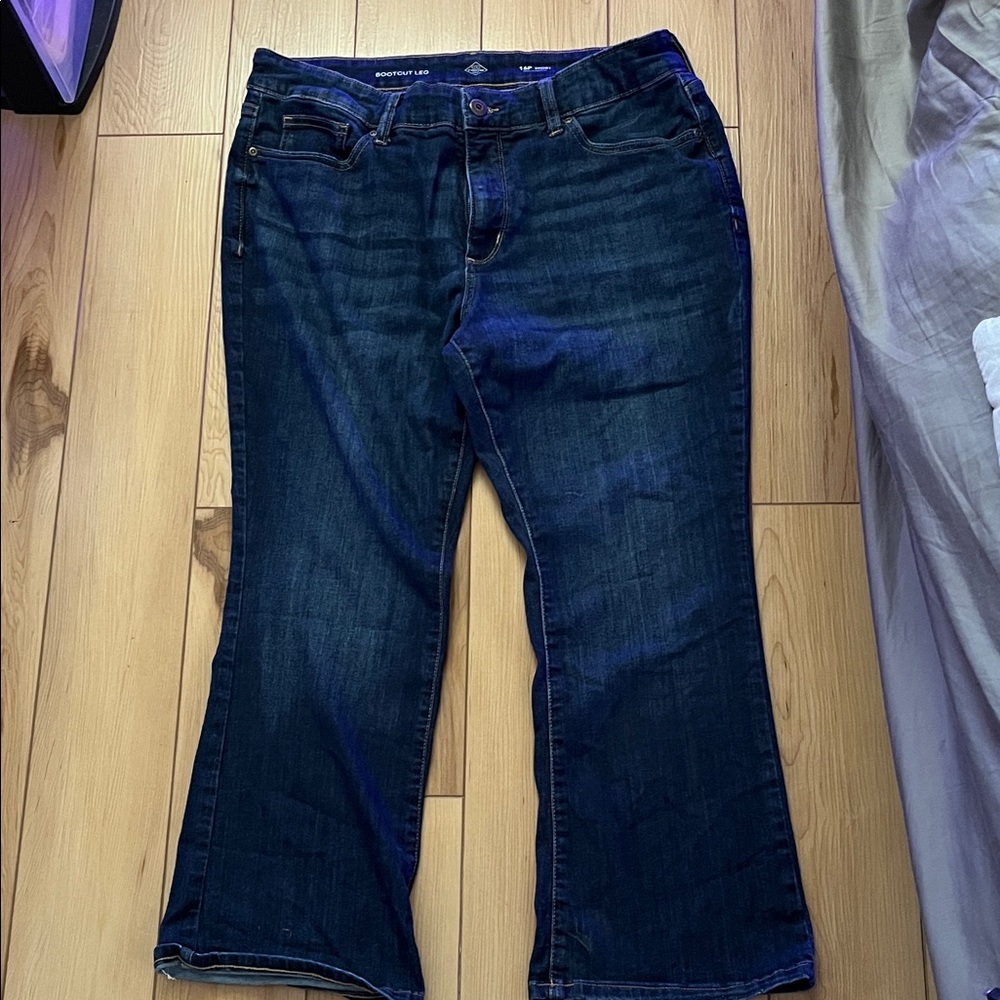 St. John's Bay Dark Indigo Flare Jeans